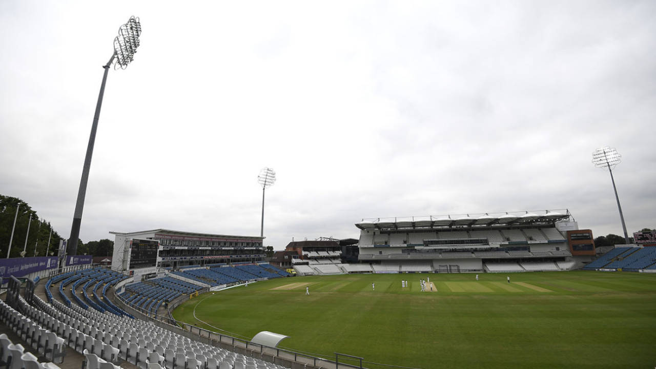 Play took place in front of empty stands, Yorkshire v Derbyshire, Bob Willis Trophy, Headingley, August 15, 2020