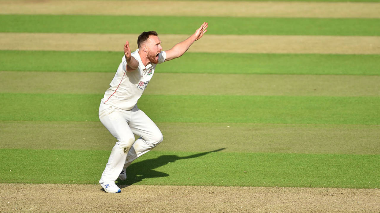 Danny Lamb appeals for a wicket, Yorkshire v Lancashire, Headingley, 3rd day, Bob Willis Trophy, August 24, 2020