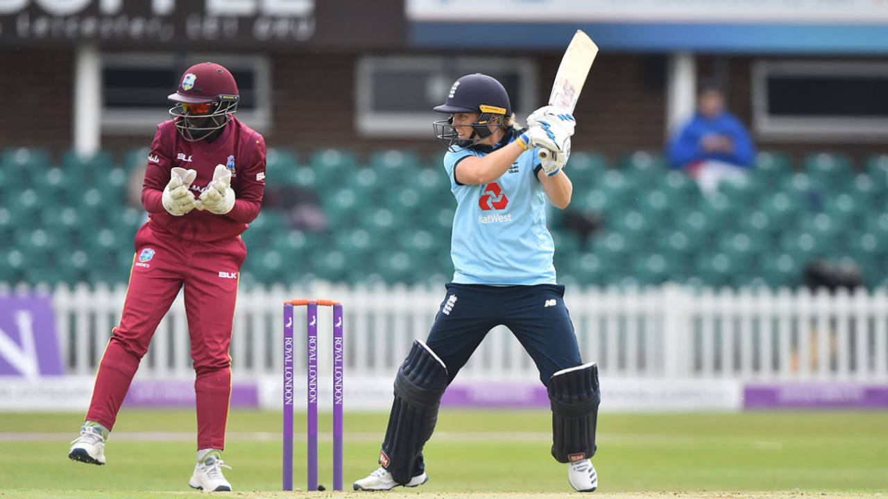 Heather Knight carves through point, England v West Indies, 1st women's ODI, Leicester, June 6, 2019