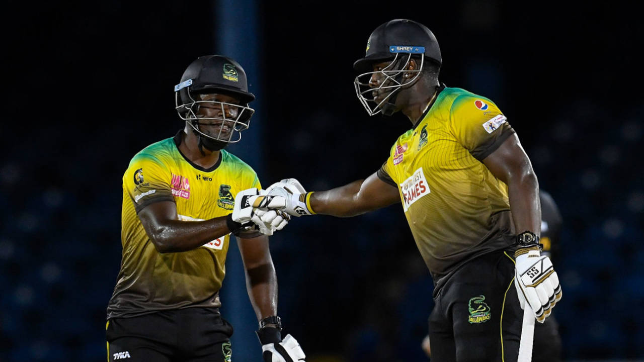 Nkrumah Bonner and Andre Russell guided the Tallawahs to victory, Guyana Amazon Warriors v Jamaica Tallawahs, CPL 2020, Trinidad, August 25, 2020