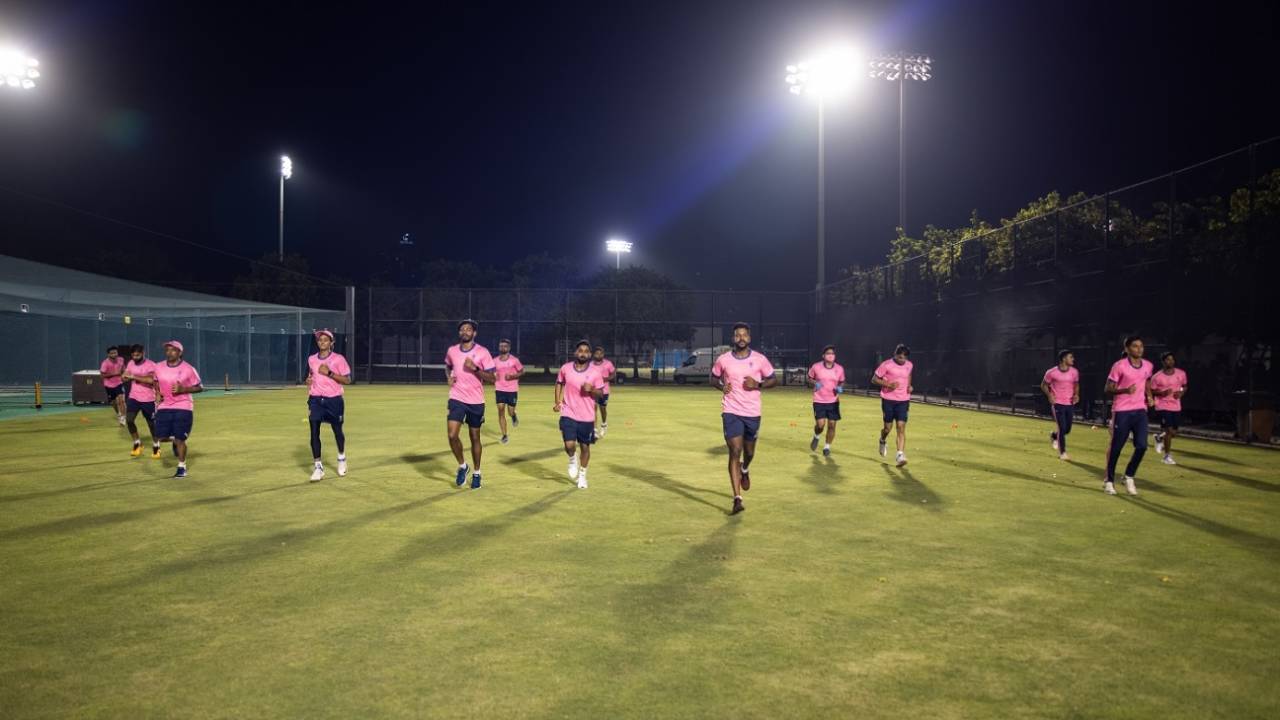 The Rajasthan Royals squad trains at the ICC academy ahead of the upcoming IPL&nbsp;&nbsp;&bull;&nbsp;&nbsp;Rajasthan Royals