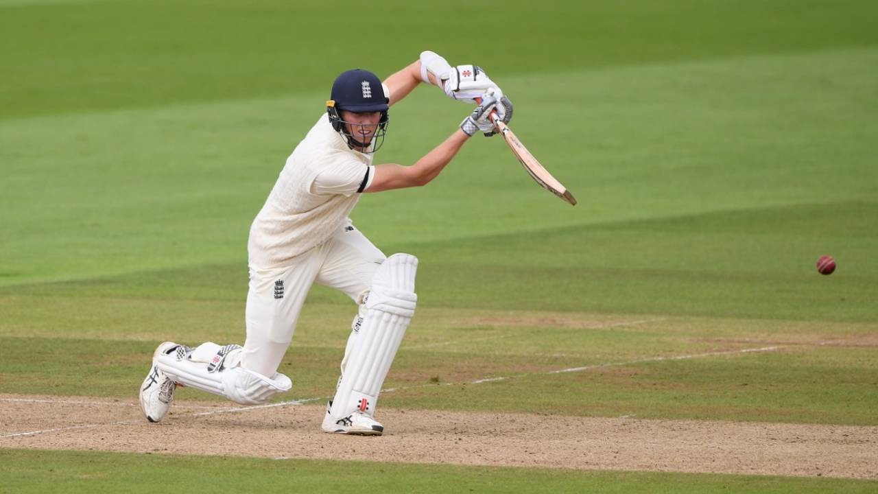 Zak Crawley eases into a drive, England v Pakistan, 3rd Test, Southampton, 1st day, August 21, 2020