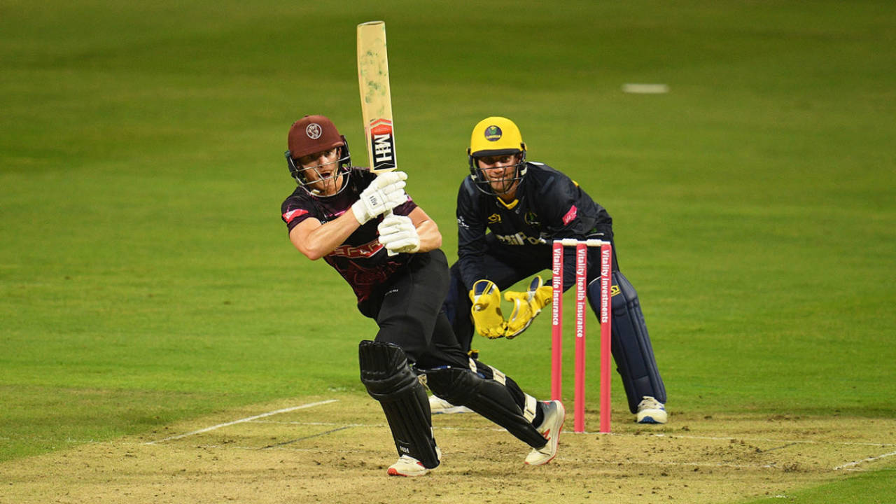 Tom Abell whips into the leg side, Somerset v Glamorgan, Vitality T20 Blast, Taunton, September 1, 2020