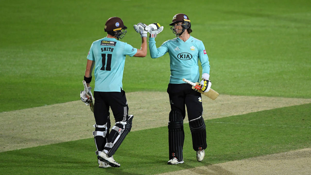 Ben Foakes and Jamie Smith shared an unbroken 93-run stand, Surrey v Middlesex, Vitality Blast, The Kia Oval, September 05, 2020