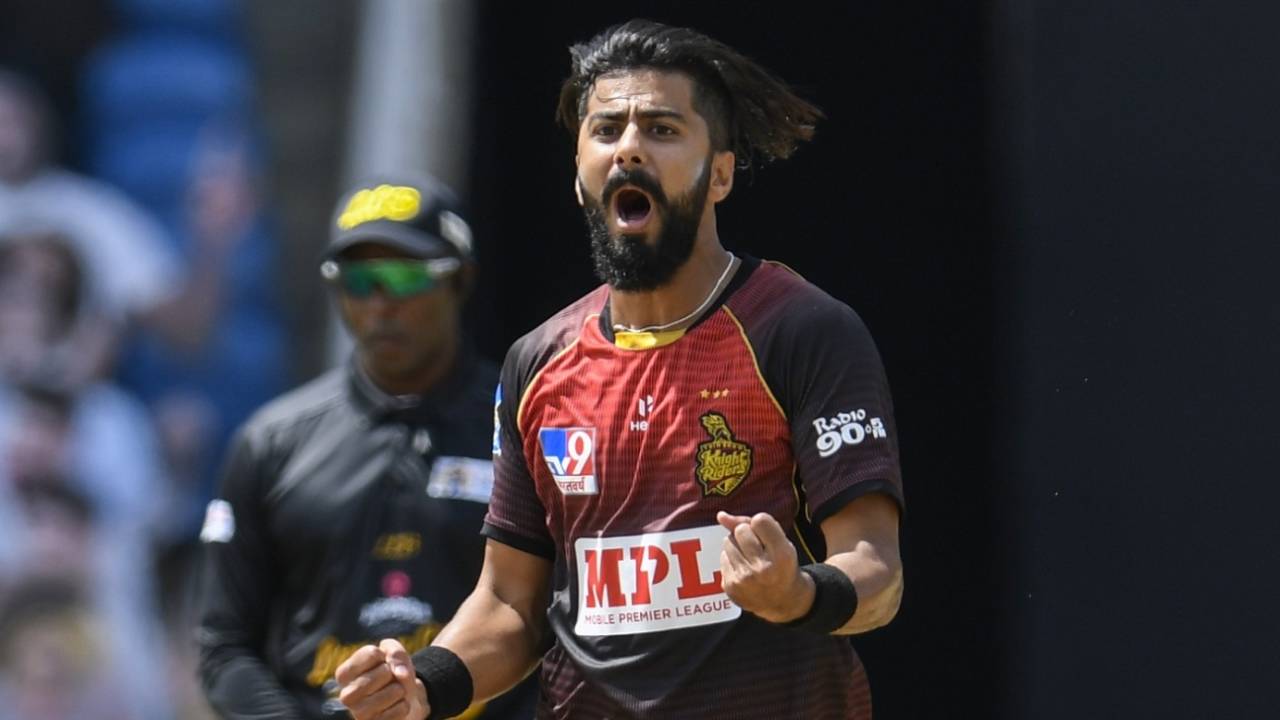 Ali Khan finished CPL 2020 with eight wickets in eight games for Trinbago Knight Riders&nbsp;&nbsp;&bull;&nbsp;&nbsp;Getty Images
