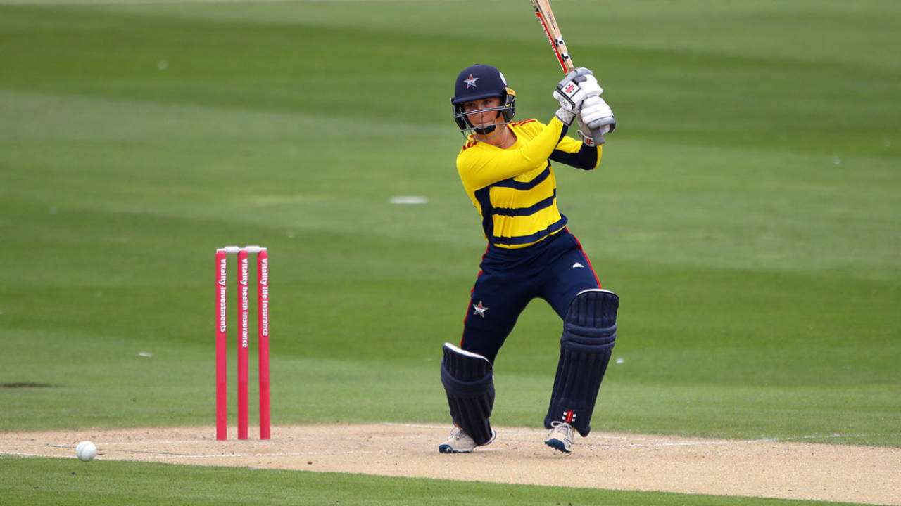 Alice Capsey, pictured here batting, starred with the ball with 3 for 13&nbsp;&nbsp;&bull;&nbsp;&nbsp;Getty Images
