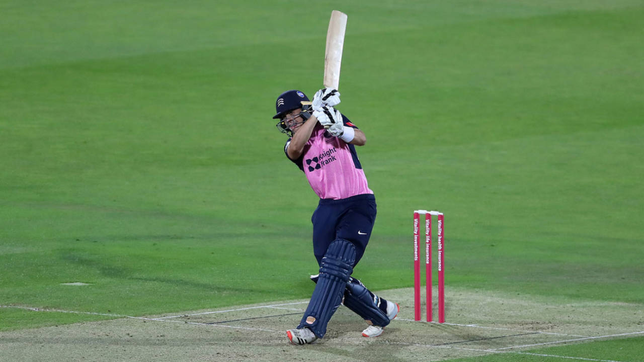 Joe Cracknell nails one over midwicket, Middlesex v Surrey, Vitality Blast, Lord's, September 14, 2020