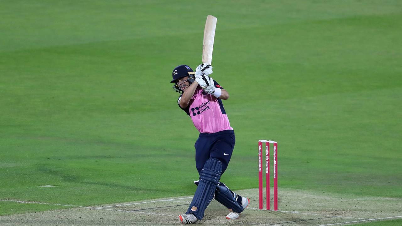 Joe Cracknell nails one over midwicket, Middlesex v Surrey, Vitality Blast, Lord's, September 14, 2020