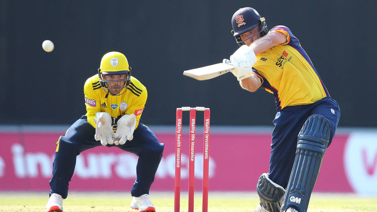 Tom Westley hits inside-out over cover, Hampshire v Essex, Vitality T20 Blast, Ageas Bowl, September 16, 2020