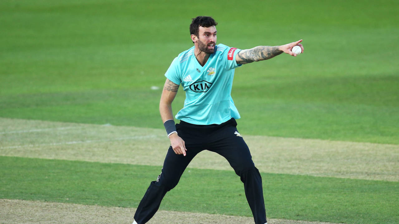 Reece Topley appeals for another wicket for Surrey&nbsp;&nbsp;&bull;&nbsp;&nbsp;Getty Images