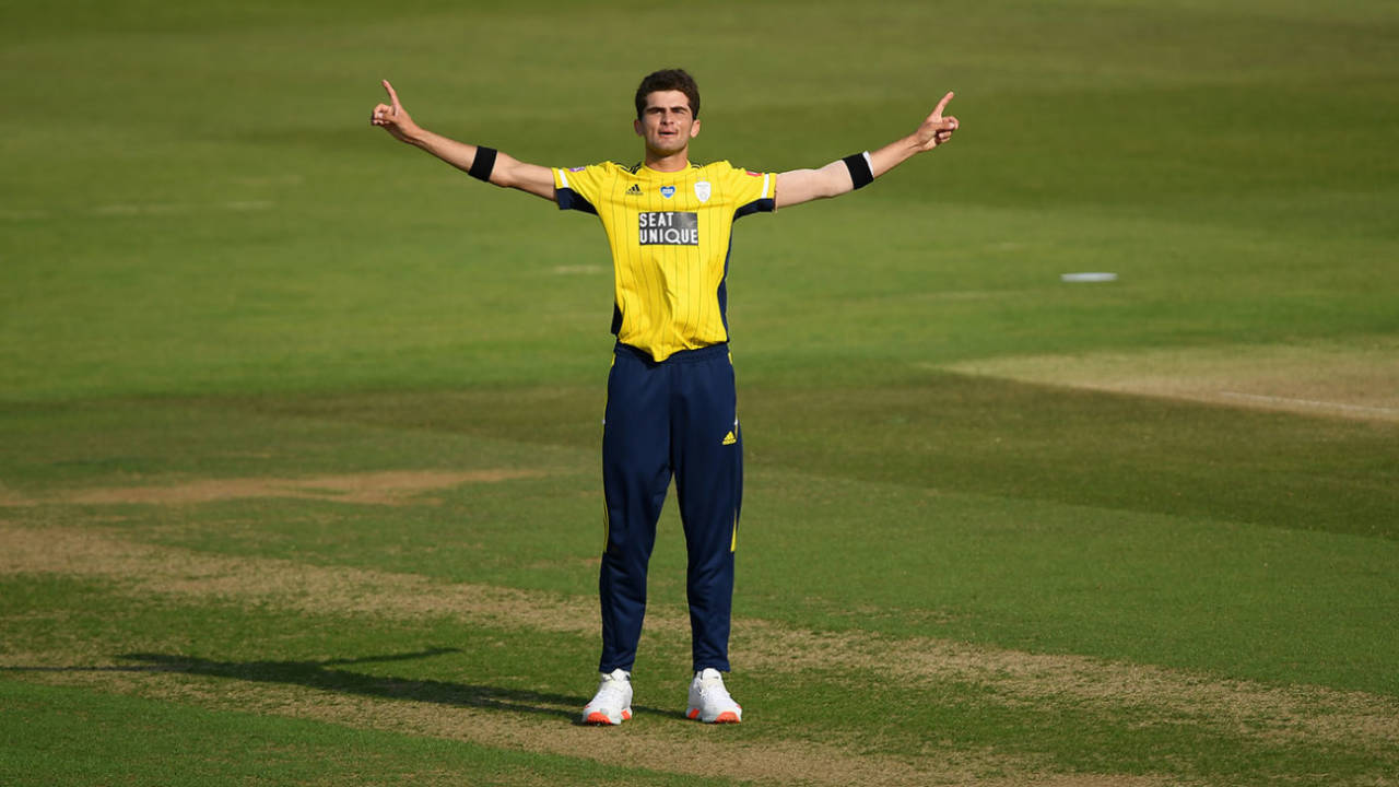 Shaheen Shah Afridi took four wickets in four balls, Hampshire v Middlesex, Ageas Bowl, Vitality Blast, September 20, 2020