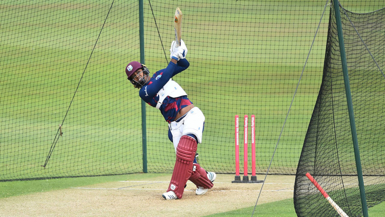 Hayley Matthews will be hoping for a breakthrough series, West Indies women nets, Derby, September 20, 2020
