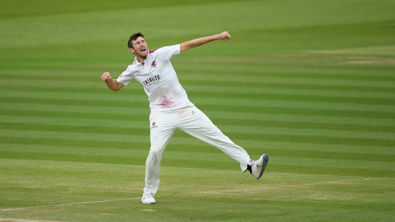 Craig Overton punches the air, Somerset vs Essex, Bob Willis Trophy final, 5th day, Lord's, September 27, 2020