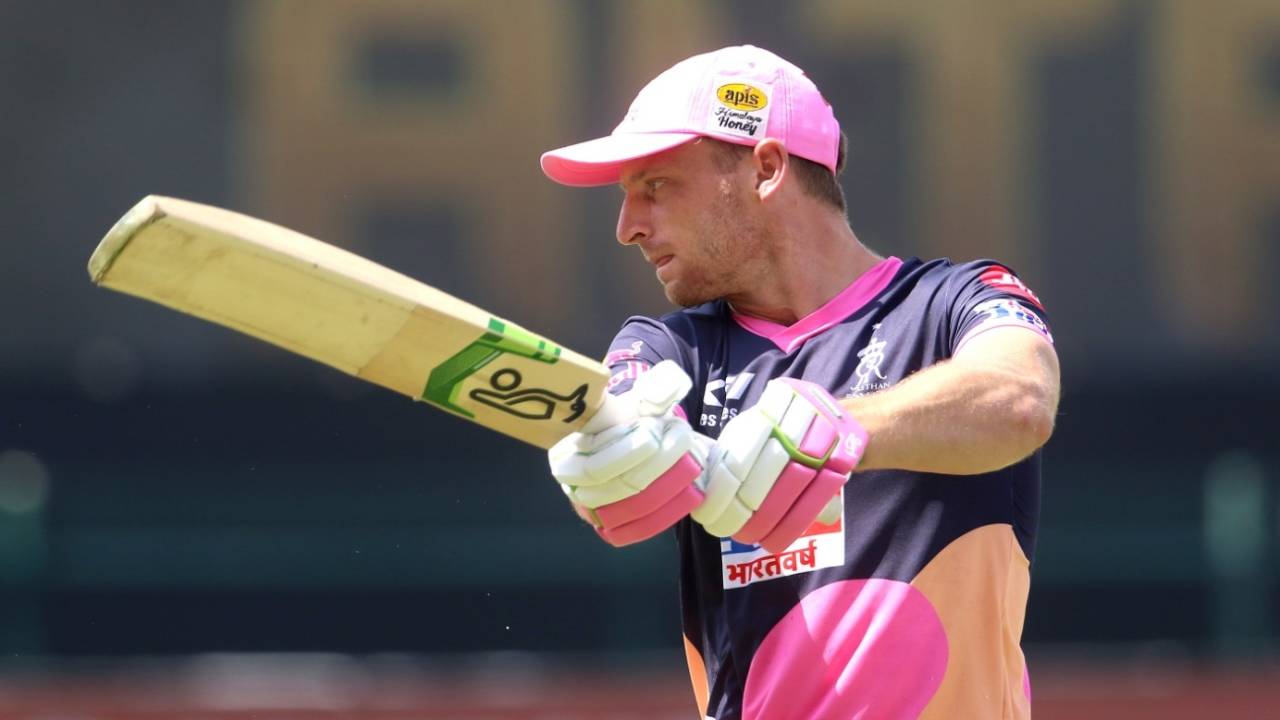 Jos Buttler has a knock before the game, Rajasthan Royals vs Royal Challengers Bangalore, IPL 2020, Abu Dhabi, October 3, 2020