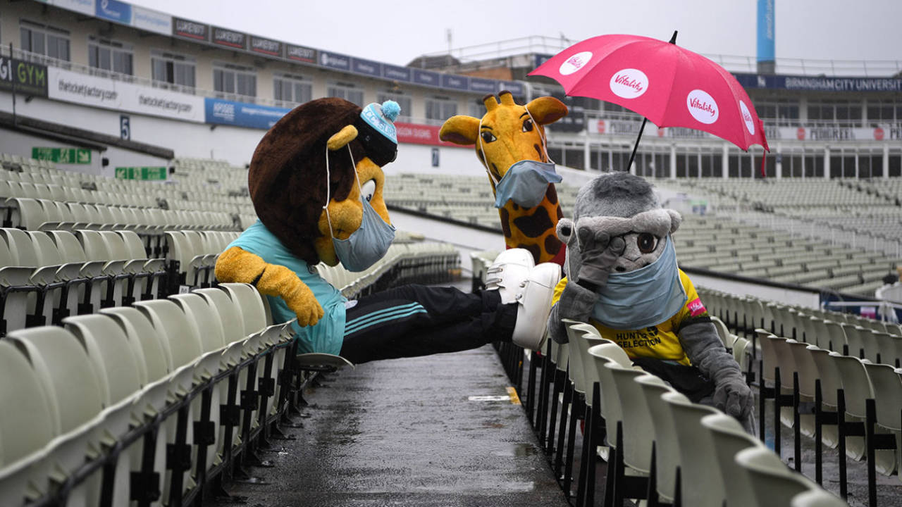 Misery in the stands at Edgbaston after the mascots race was cancelled, Vitality Blast semi-final, Edgbaston, October 3, 2020