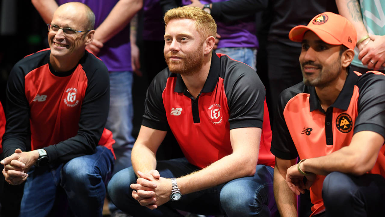 Jonny Bairstow poses at The Hundred draft, October 20, 2019