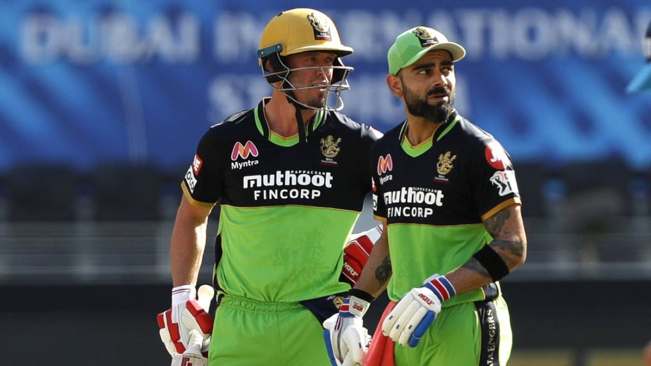 Virat Kohli and AB de Villiers pilot the innings, Chennai Super Kings vs Royal Challengers Bangalore, IPL 2020, Dubai, October 25, 2020