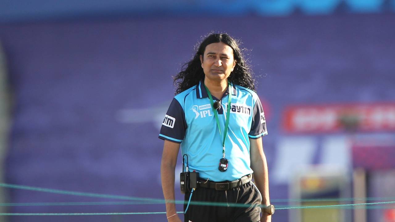 Pashchim Pathak before the start of the Chennai Super Kings vs the Rajasthan Royals game, Chennai Super Kings vs Rajasthan Royals, IPL 2020, Abu Dhabi, October 19, 2020