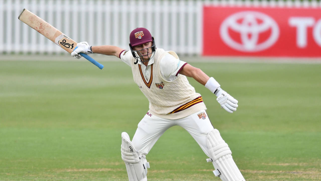 Marnus Labuschagne made his second hundred of the season, New South Wales v Queensland, Sheffield Shield, Karen Rolton Oval, October 30, 2020