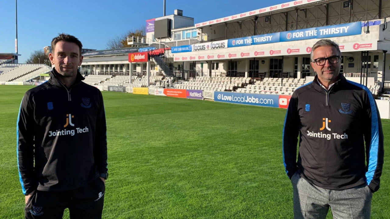 James Kirtley and Ian Salisbury will split head-coaching responsibilities at Sussex&nbsp;&nbsp;&bull;&nbsp;&nbsp;Sussex County Cricket Club