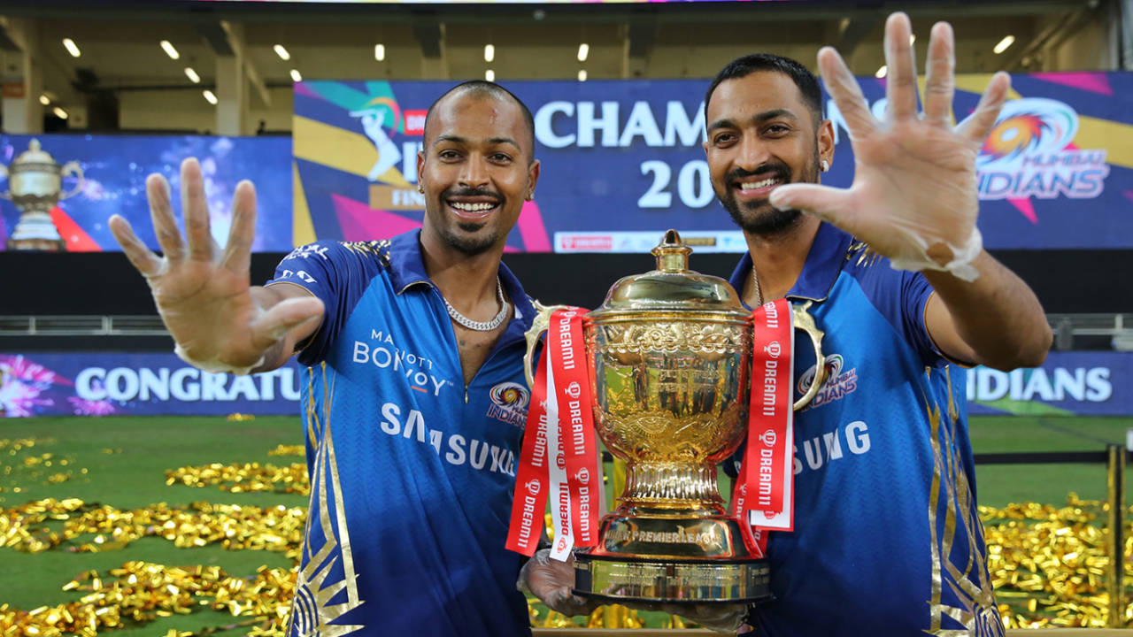 The Pandya brothers: key to Mumbai Indians' dominant season, Mumbai Indians vs Delhi Capitals, IPL 2020 final, Dubai, November 10, 2020