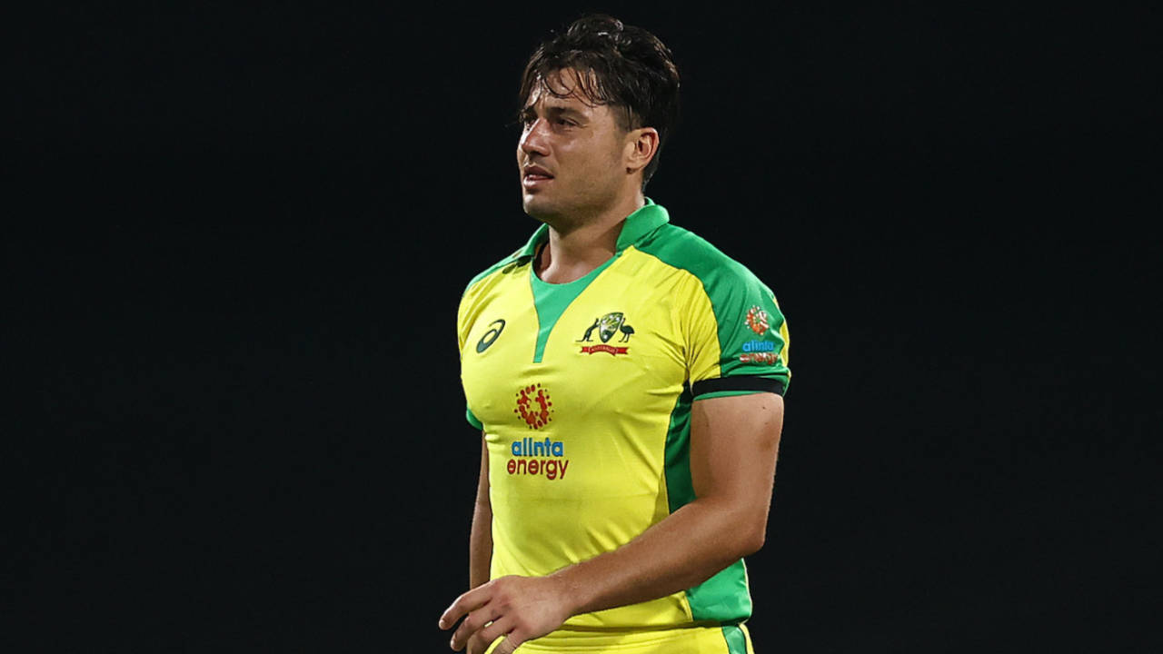 Marcus Stoinis suffered a side strain against India&nbsp;&nbsp;&bull;&nbsp;&nbsp;Getty Images