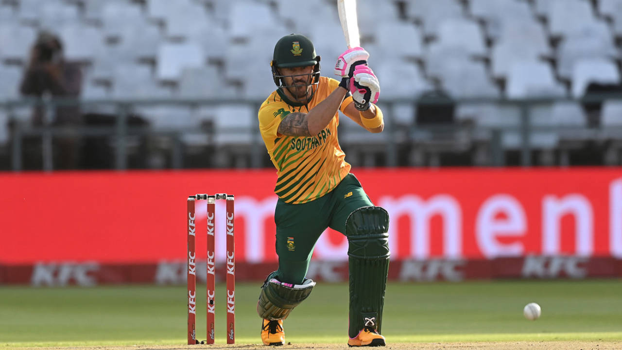 Faf du Plessis led the charge for South Africa, South Africa v England, 1st T20I, Cape Town, November 27, 2020