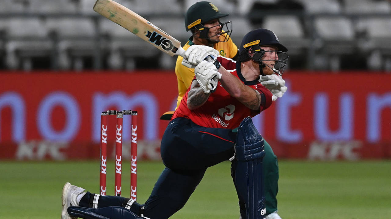 Ben Stokes goes down on one knee, South Africa v England, 1st T20I, Cape Town, November 27, 2020