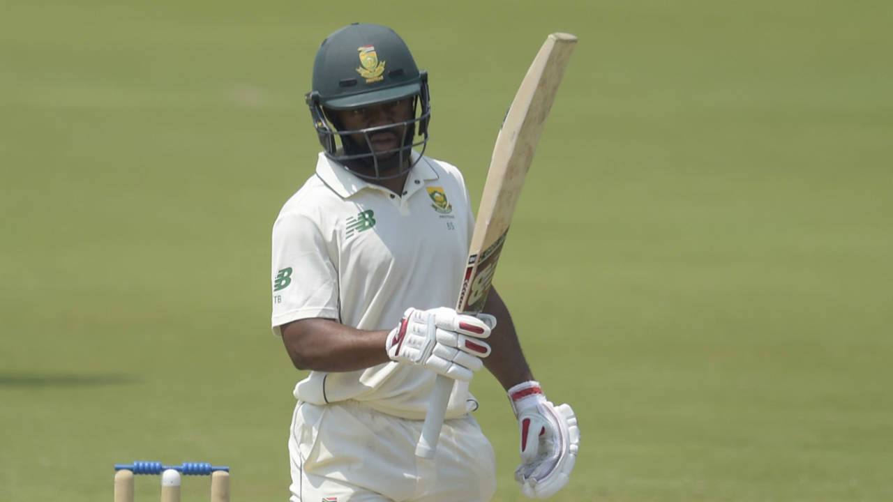 Temba Bavuma celebrates his fifty, South Africa v Sri Lanka, 1st Test, Day 3, Centurion, December 28, 2020