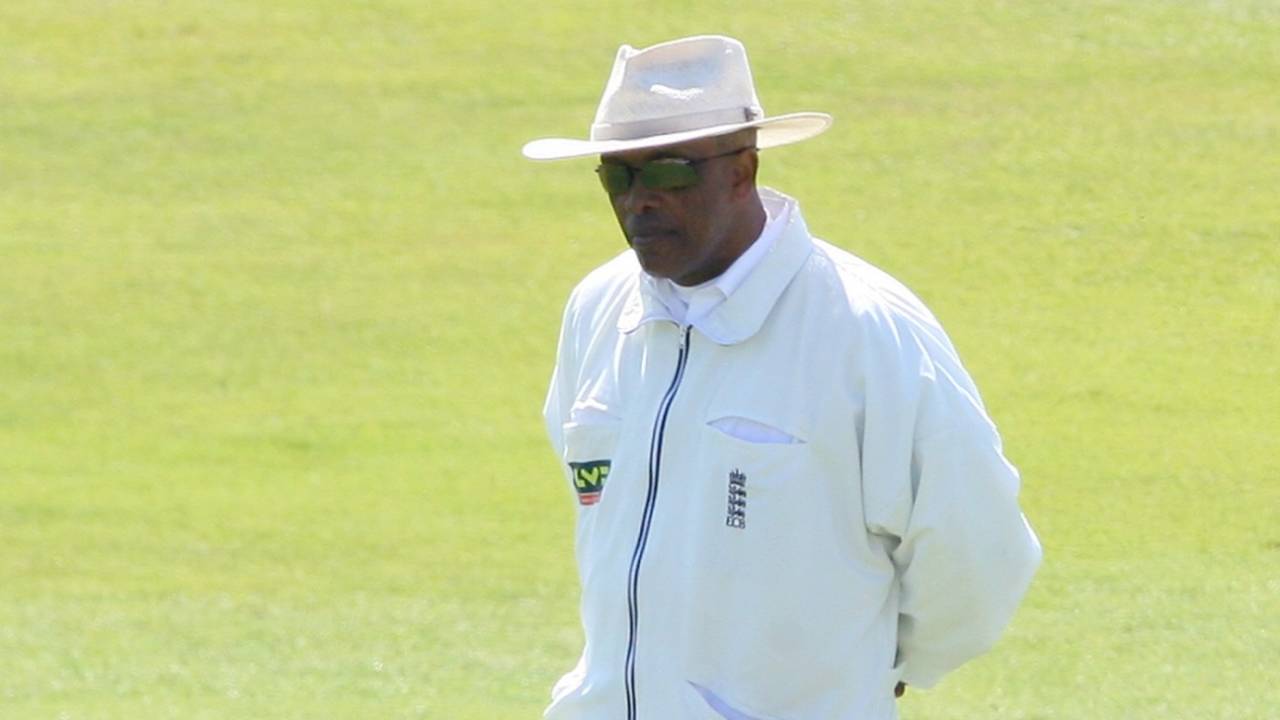 John Holder officiates during a county game, Trent Bridge, May 2, 2007