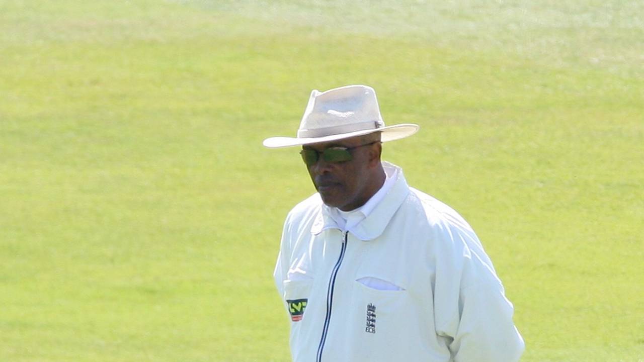 John Holder officiates during a county game, Trent Bridge, May 2, 2007
