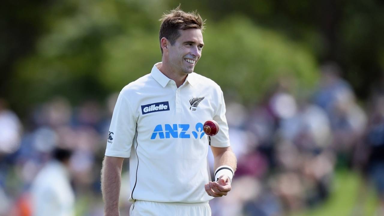 Tim Southee sports a grin, New Zealand vs Pakistan, Christchurch, 1st day, 2nd Test, January 3, 2020