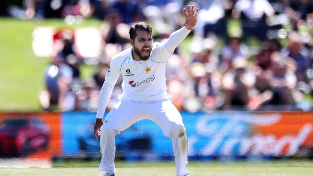 Faheem Ashraf appeals for a wicket, New Zealand vs Pakistan, 2nd Test, 2nd day, Christchurch, January 4, 2021