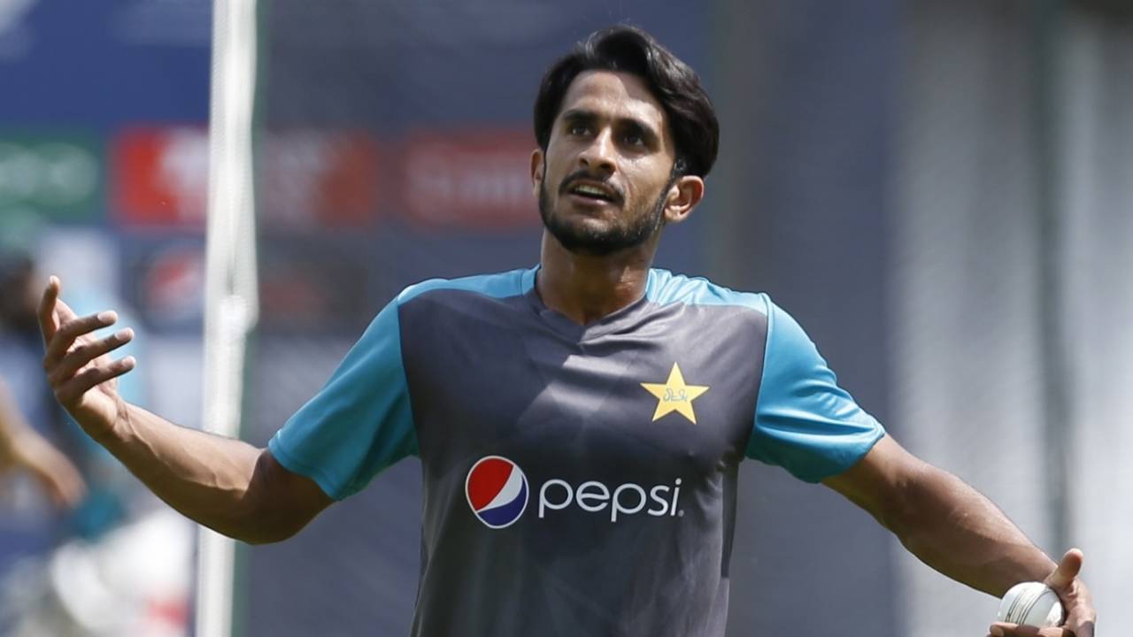 Hasan Ali during a training session, The Oval, London, June 17, 2017

