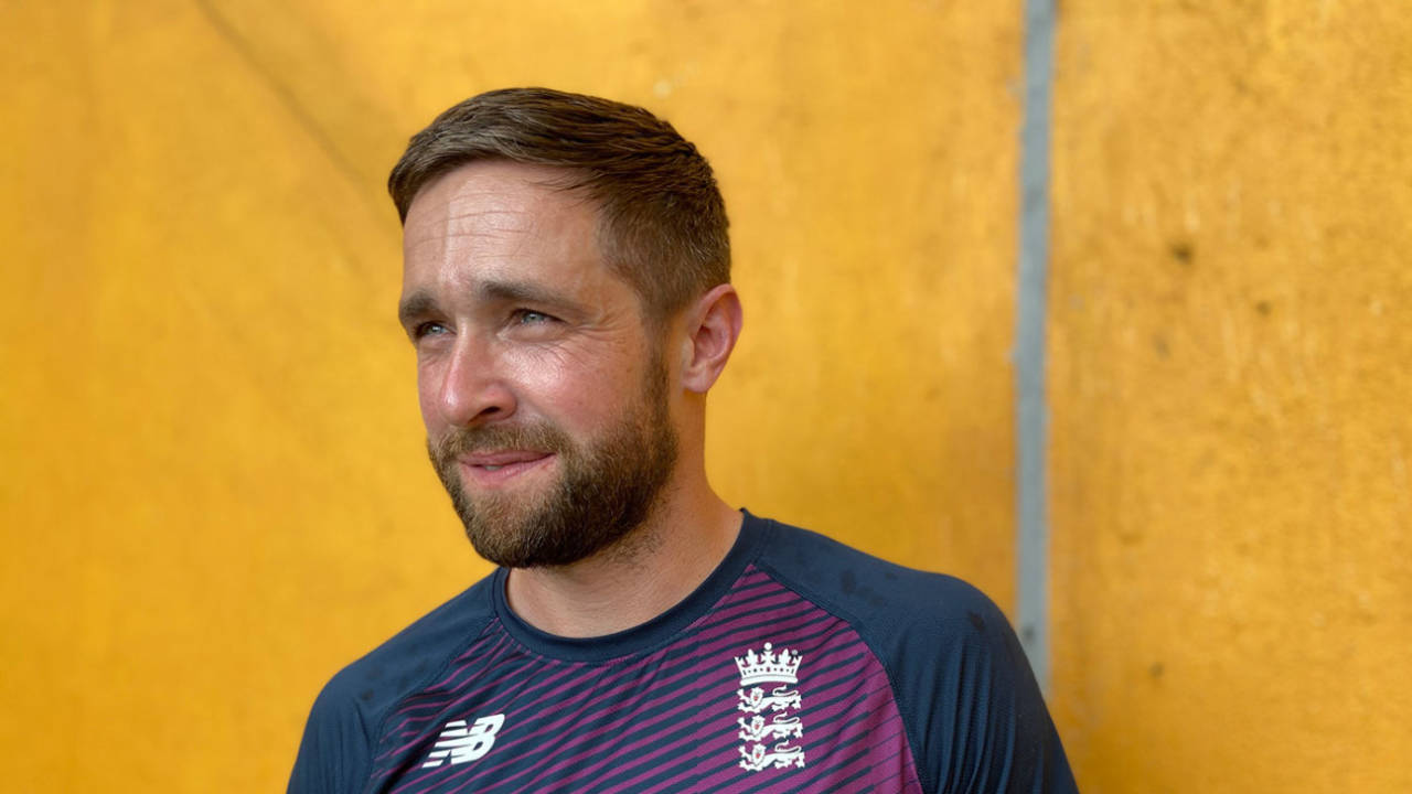 Chris Woakes pictured during practice at Galle, January 12, 2021