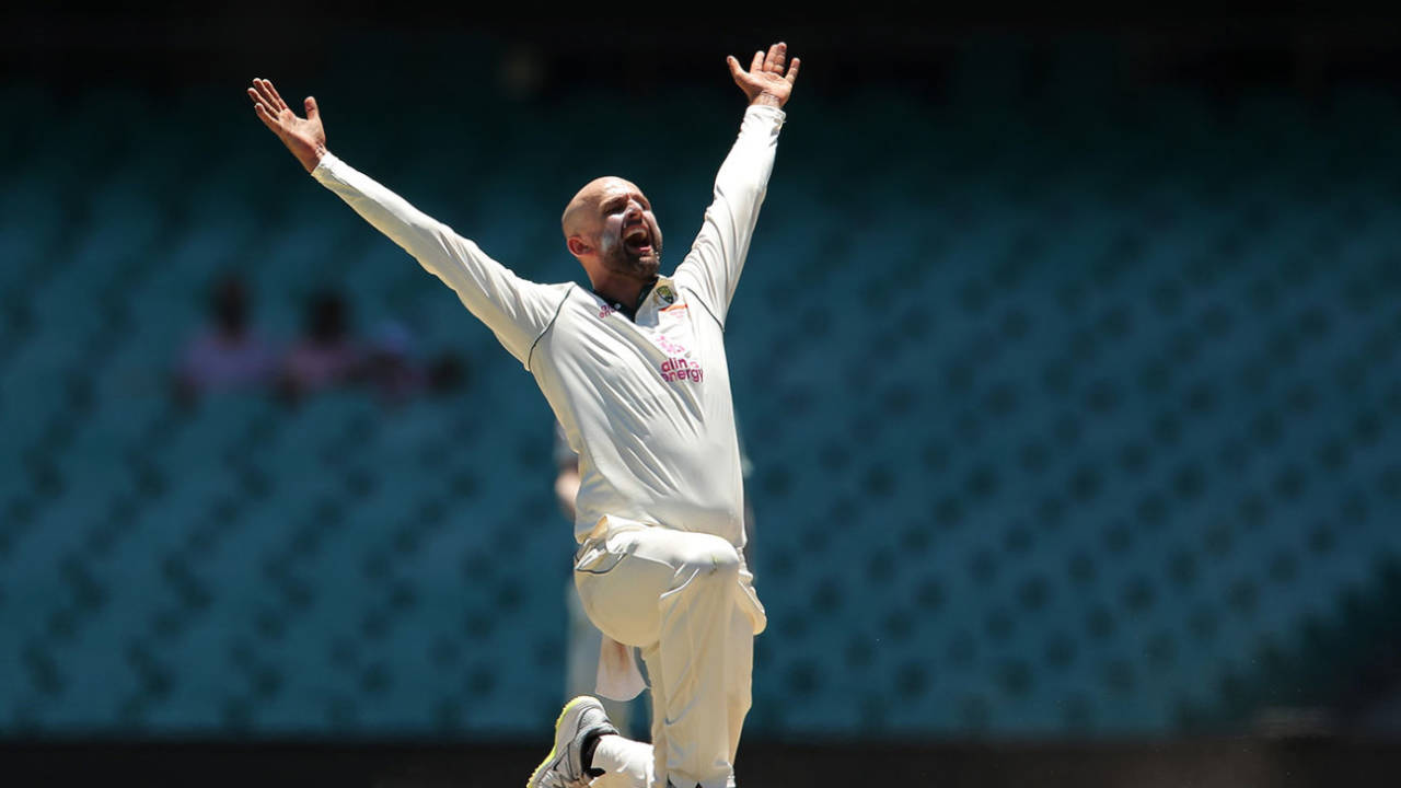 Nathan Lyon appeals, Australia vs India, 3rd Test, Sydney, January 11, 2021