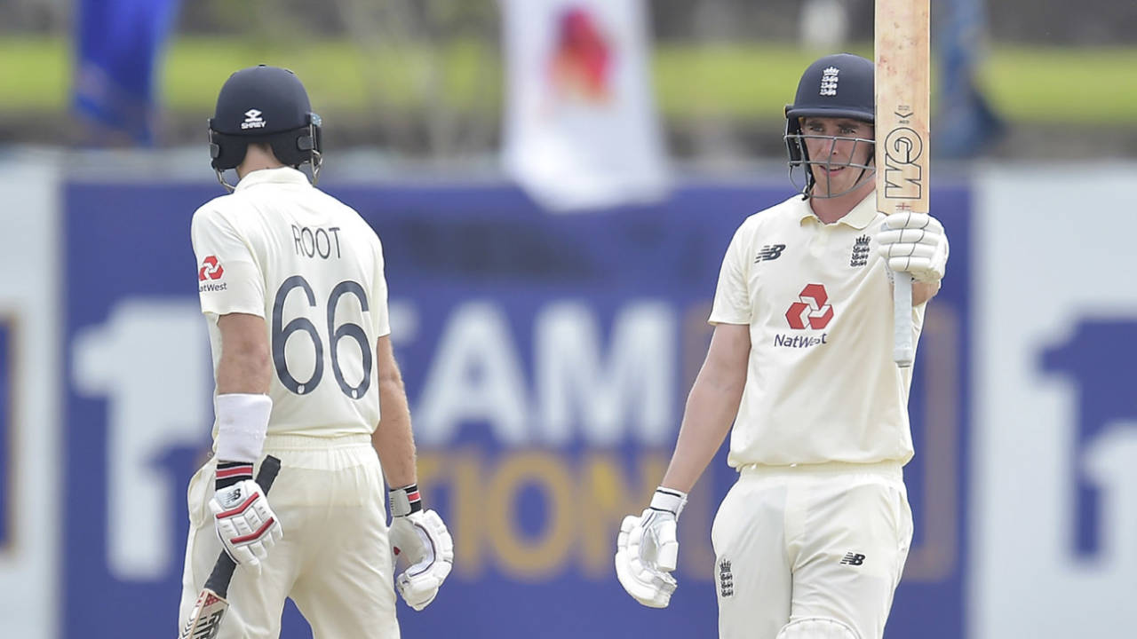 Dan Lawrence brought up his maiden Test fifty on debut, Sri Lanka v England, 1st Test, Galle, 2nd day, January 15, 2021