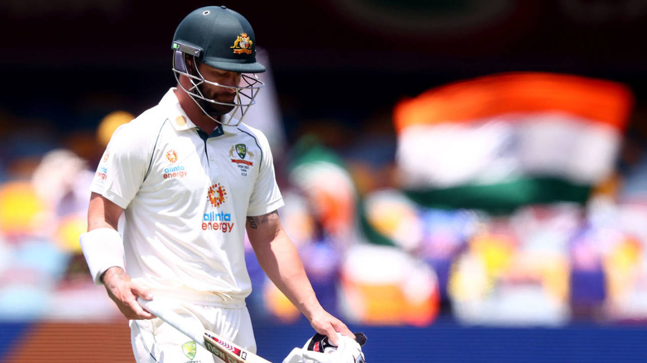 Matthew Wade was caught down the leg side for a duck, Australia vs India, 4th Test, Brisbane, 4th day, January 18, 2021