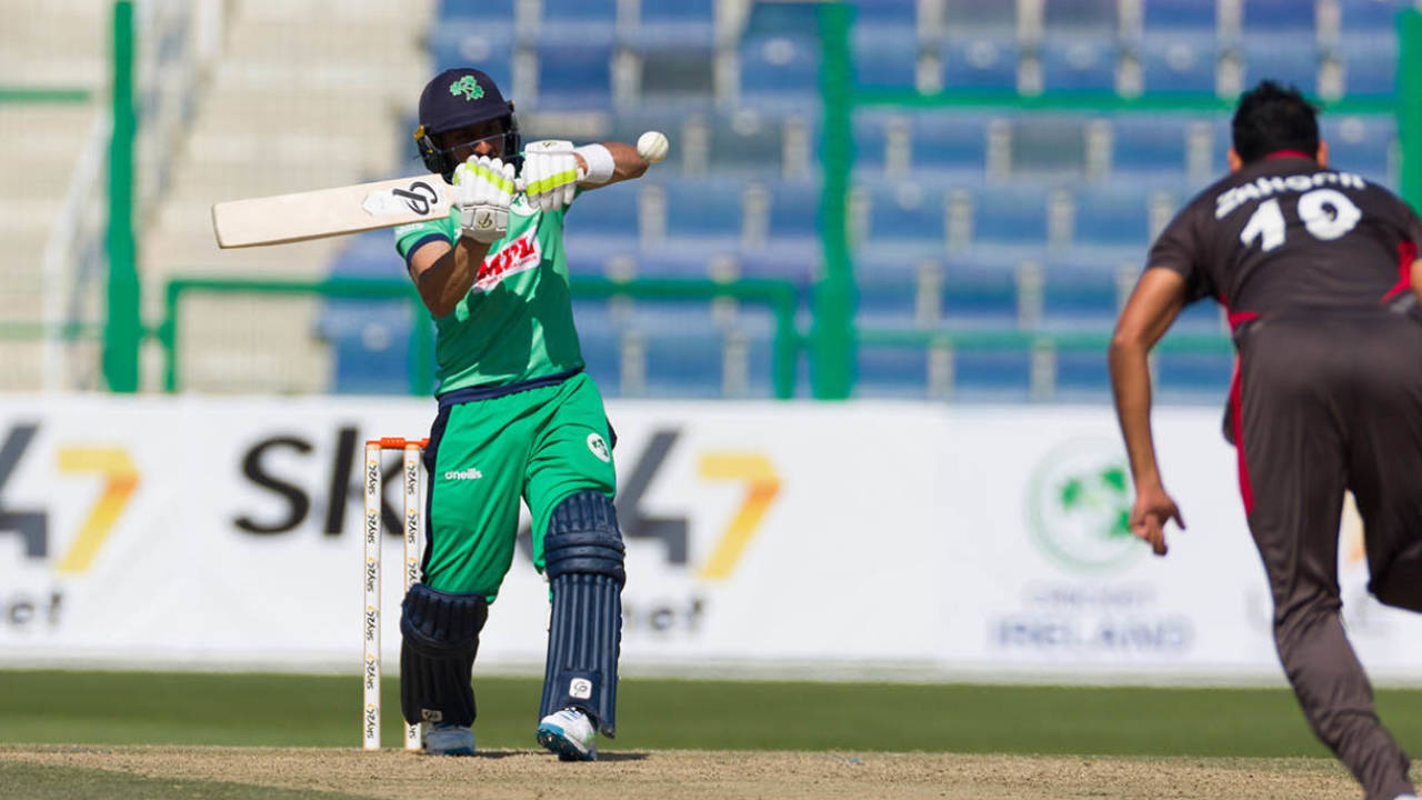 Simi Singh hit a crucial fifty before his match-winning spell in the UAE's run chase, UAE vs Ireland, Abu Dhabi, January 18, 2021