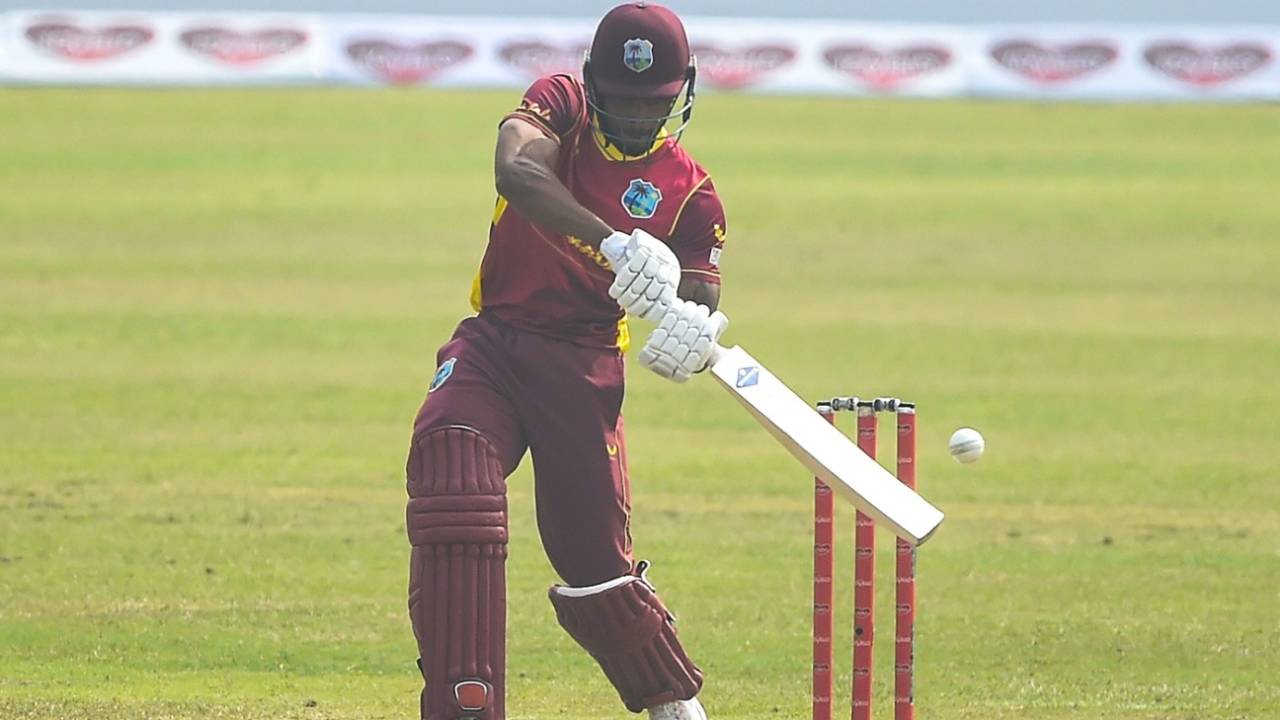 Kjorn Ottley showed a fondness for the drive, Bangladesh vs West Indies, 2nd ODI, Dhaka, January 22, 2021
