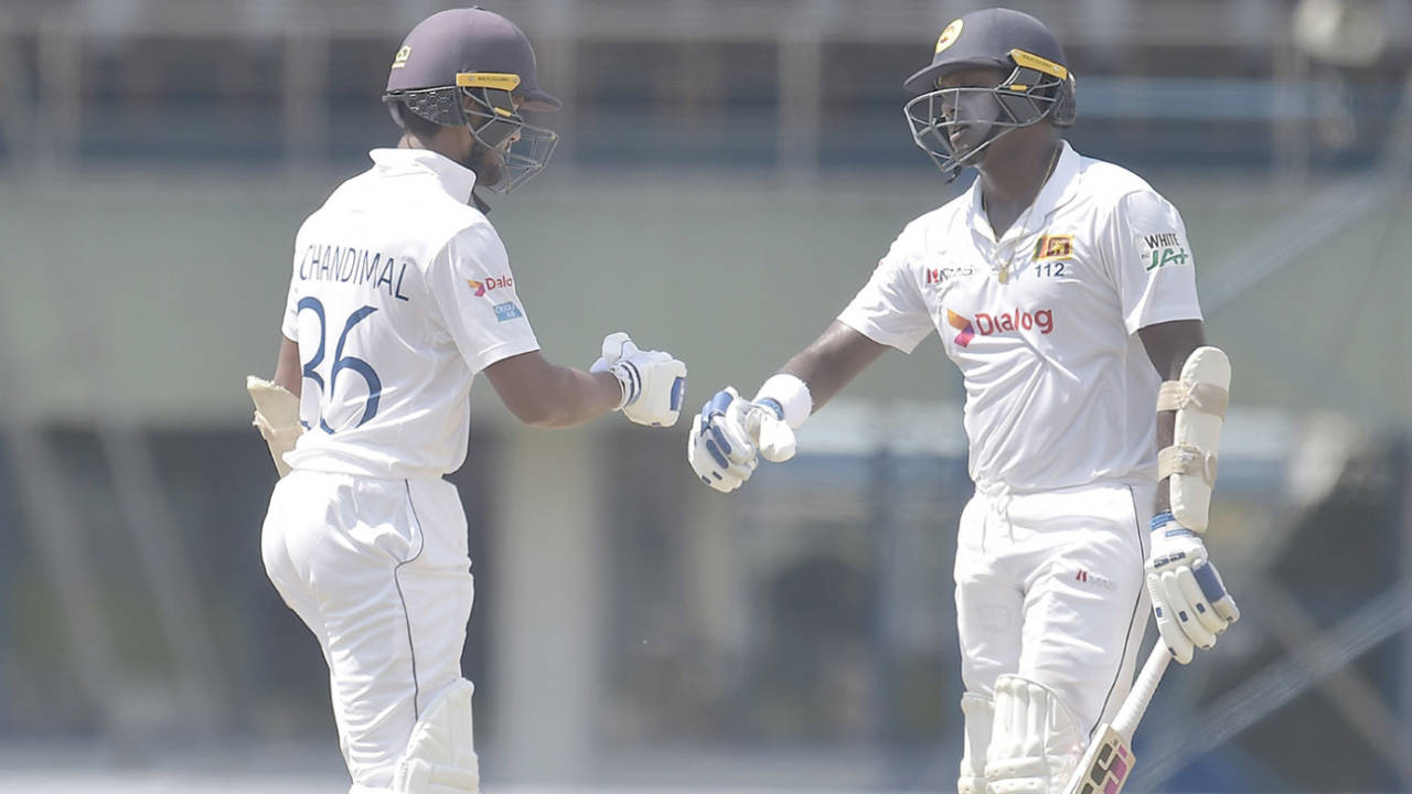 Dinesh Chandimal and Angelo Mathews steadied the innings, Sri Lanka vs England, 2nd Test, Galle, 1st day, January 22, 2021