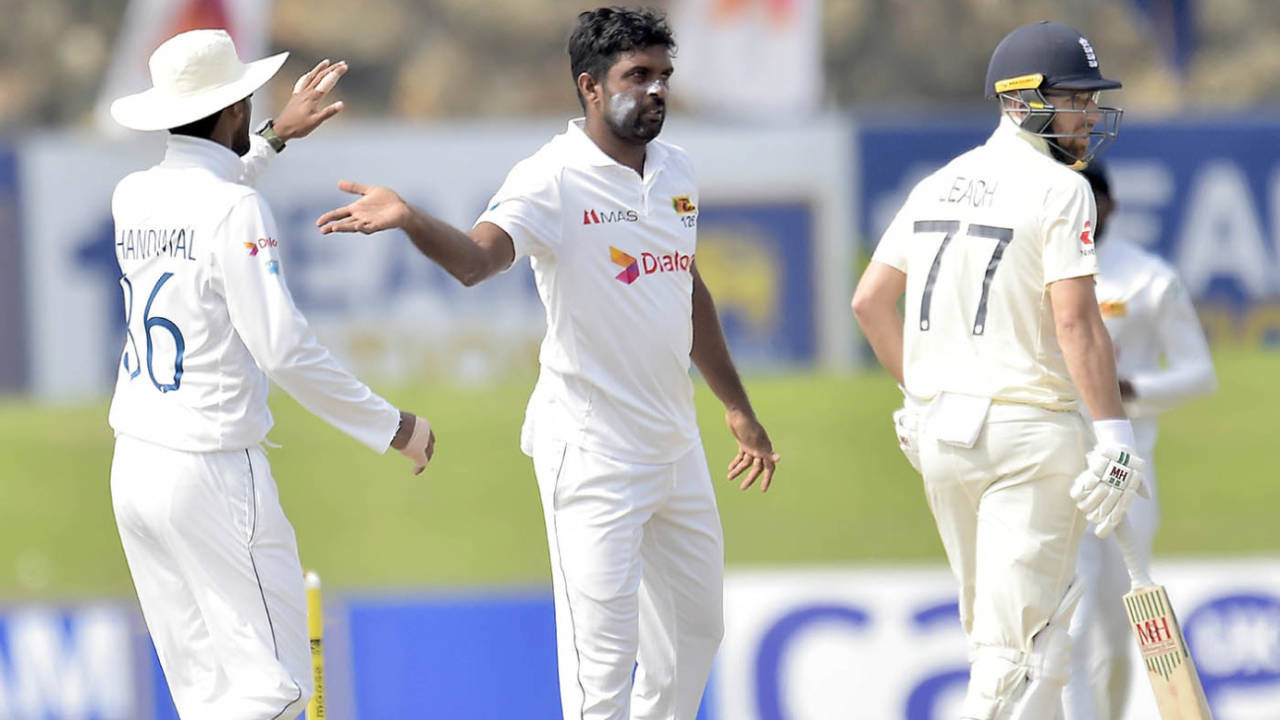 Dilruwan Perera picked up the final wicket on the fourth morning, Sri Lanka vs England, 2nd Test, Galle, 4th day, January 25, 2021