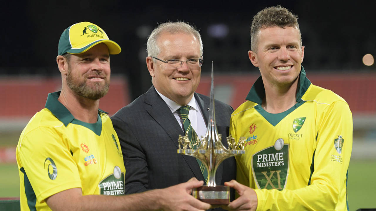 Dan Christian was named co-captain of the PM's XI alongside Peter Siddle, PM's XI v Sri Lankans, Canberra, October 24, 2019