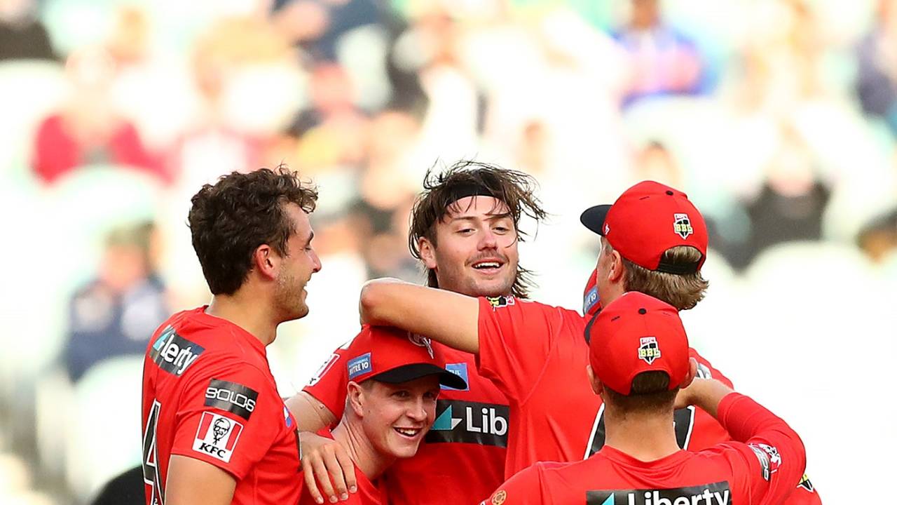 Zak Evans picked up five wickets as the Renegades ended their campaign with a win, Melbourne Renegades vs Hobart Hurricanes, BBL 2020-21, Melbourne, January 26, 2021
