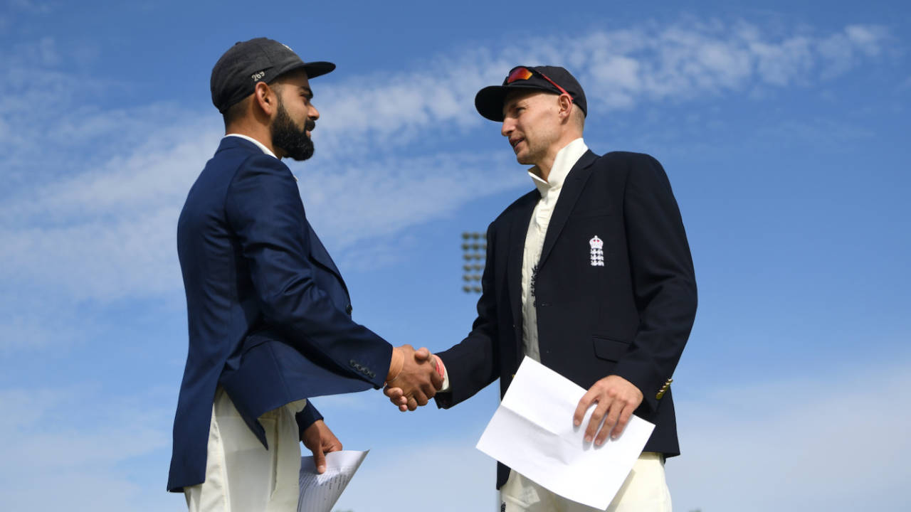 Joe Root and Virat Kohli at the toss, England v India, 4th Test, The Oval, 1st day, August 30, 2018