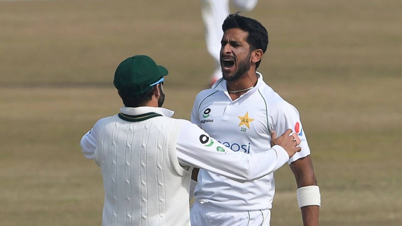 Hasan Ali lets out a roar after sending back Aiden Markram, Pakistan vs South Africa, 2nd Test, Rawalpindi, 5th day, February 8, 2021