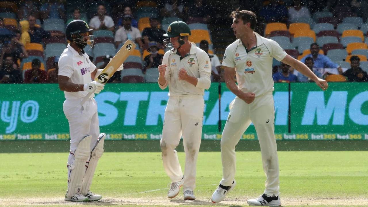 Pujara isn't hanging his bat outside off, but his feet aren't doing as much as they need to be&nbsp;&nbsp;&bull;&nbsp;&nbsp;David Kapernick/AFP/Getty Images