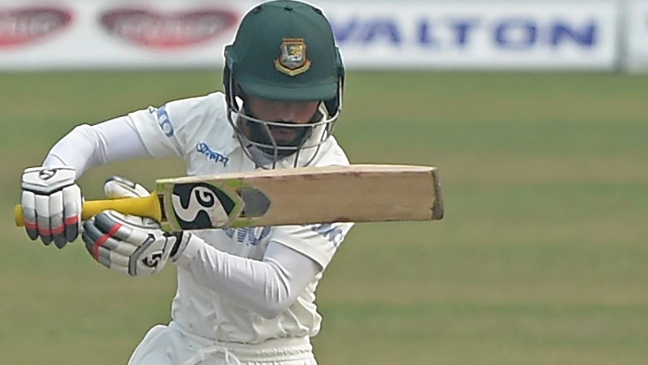 Mominul Haque negotiates a short ball, Bangladesh vs West Indies, 2nd Test, Dhaka, 2nd day, February 12, 2021