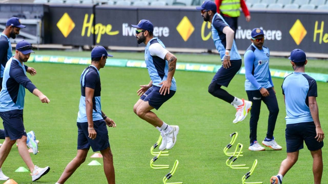 The Indian players train ahead of the first Test against Australia, Adelaide, December 15, 2020