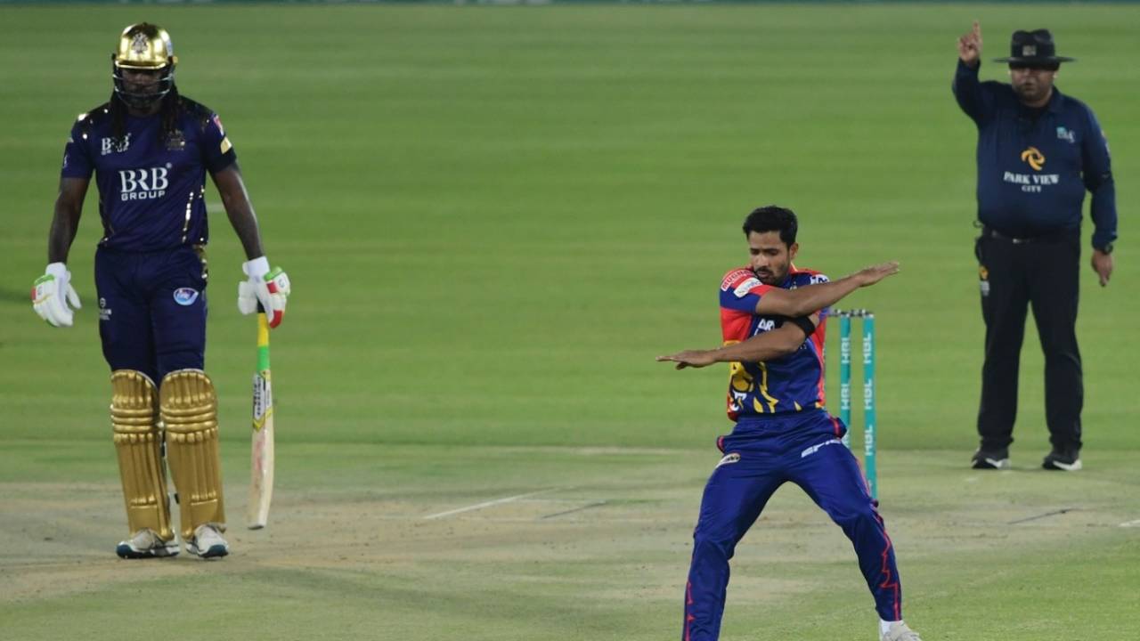 Aamer Yamin celebrates a wicket, Karachi Kings vs Quetta Gladiators, Pakistan Super League, Karachi, February 20, 2021